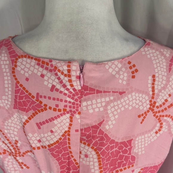 Lilly Pulitzer Pink and Orange Patterned Dress Size 10 - Picture 8 of 10
